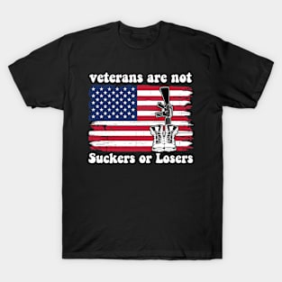 Veterans Are Not Suckers Or Losers Biden 2024 ANTITRUMP T-Shirt